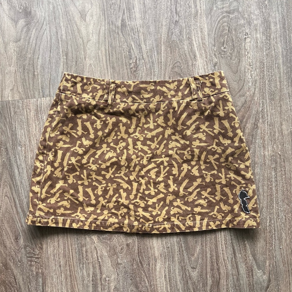 Gold Tan Mini Pencil Skirt for Cocktail